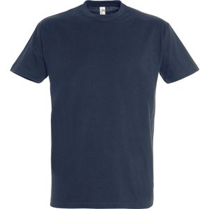 SOLS Heren Keizerlijke Zwaargewicht T-Shirt met korte mouwen (Marine)