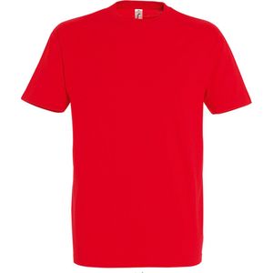 SOLS Heren Keizerlijke Zwaargewicht T-Shirt met korte mouwen (Rood)