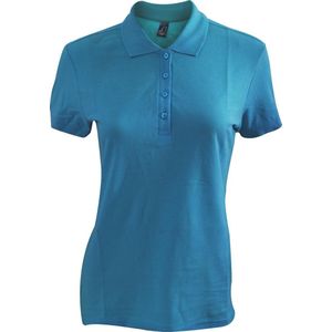 SOLS Dames dames Passion Pique Poloshirt met korte mouwen (Aqua)