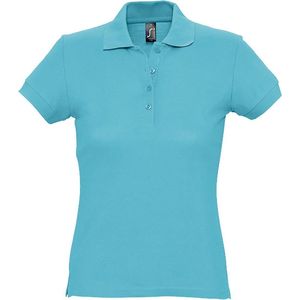 SOLS Dames dames Passion Pique Poloshirt met korte mouwen (Blauw Atol)