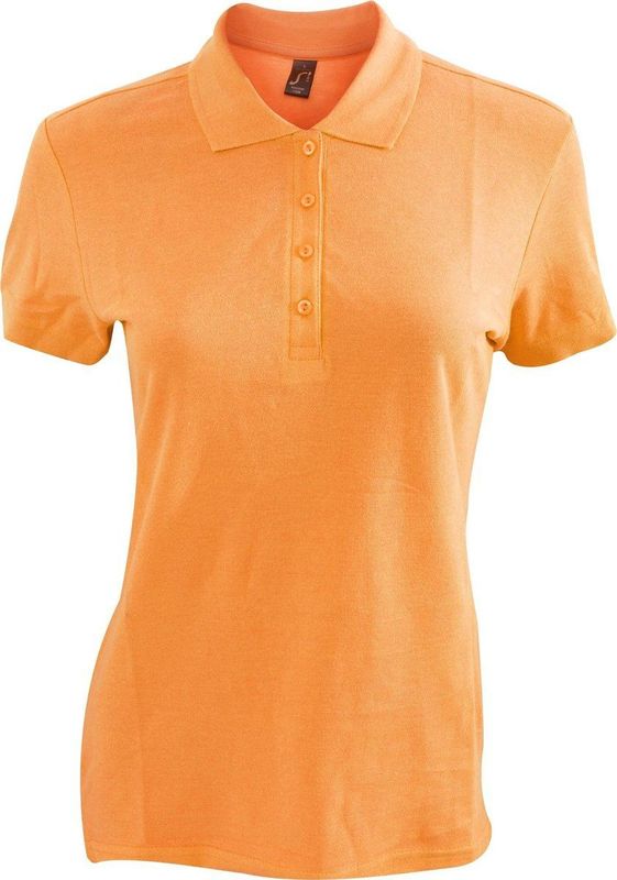 SOLS Dames dames Passion Pique Poloshirt met korte mouwen (Oranje)