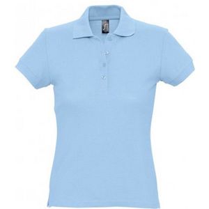 SOLS Dames dames Passion Pique Poloshirt met korte mouwen (Hemelsblauw)