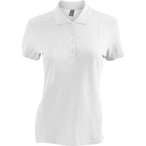 SOLS Dames dames Passion Pique Poloshirt met korte mouwen (Wit)