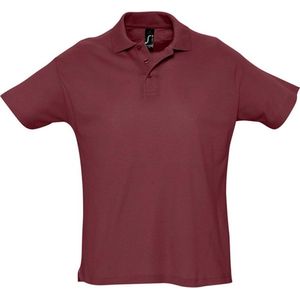 SOLS - Zomer II Pique - Poloshirt - Bourgondië - 100% Ringgekamd Katoen