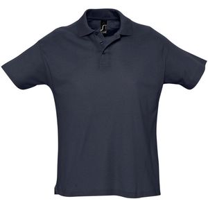 SOLS Heren Zomer II Pique Poloshirt met korte mouwen (Marine)