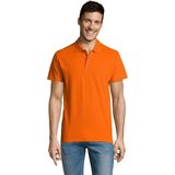 SOLS Heren Zomer II Pique Poloshirt met korte mouwen (Oranje)