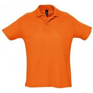 SOLS Heren Zomer II Pique Poloshirt met korte mouwen (Oranje)