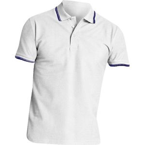 SOLS Herenpraktijk getipt Pique korte mouw Poloshirt (Wit Zwaar)