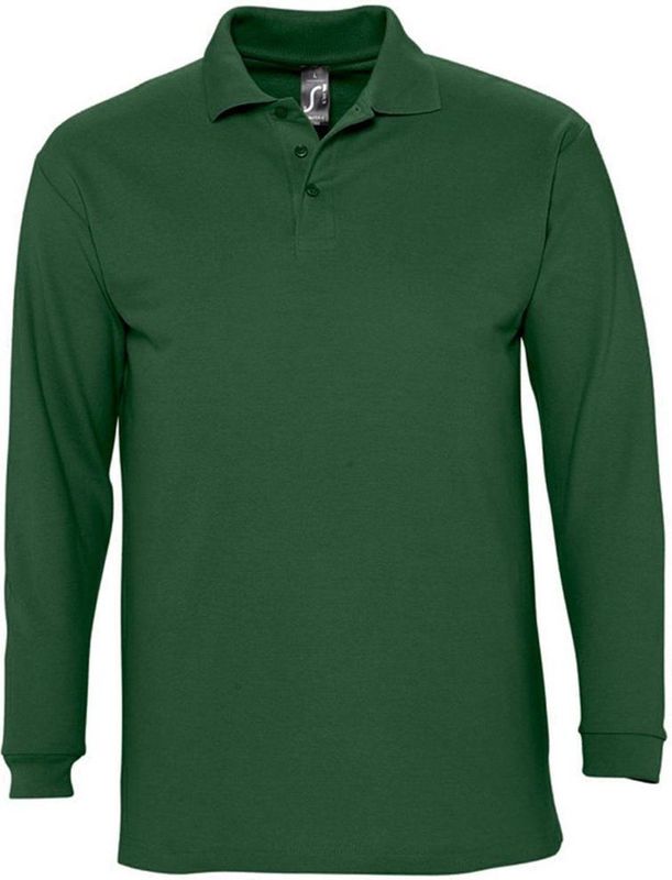 SOLS Heren Winter II Pique shirt met lange mouwen / poloshirt, lange mouwen