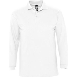 SOLS - Heren-Winter II - Poloshirt - Wit - 100% Ringgekamd Katoen, Gewicht 210 gsm