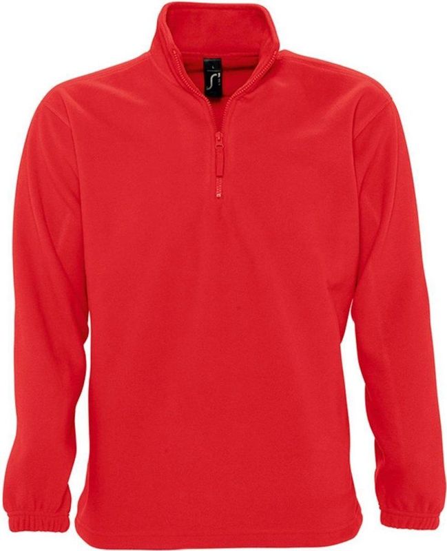 SOLS Ness Unisex Zip Neck Anti-Pill Fleece Top (Rood)