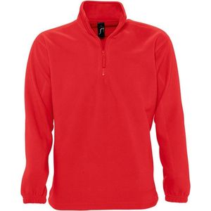 SOLS Ness Unisex Zip Neck Anti-Pill Fleece Top (Rood)