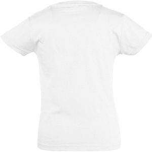 SOLS Meisjes Kersen Korte Mouw T-Shirt (Wit)