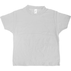 SOLS - Imperial - Korte Mouwen T-Shirt - Wit - Zware Katoenen Kwaliteit