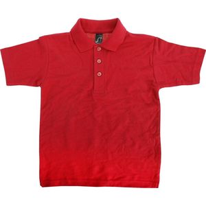 SOLS - Kinder Unisex Zomer II Pique Polo Shirt - Rood
