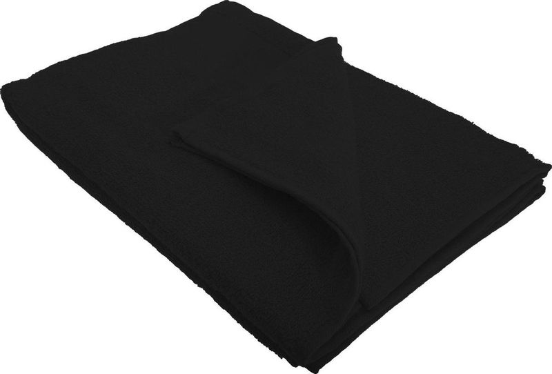 SOLS Eiland Badhanddoek - Zwart - 100% Katoen - 400 gsm - 70 x 140 cm