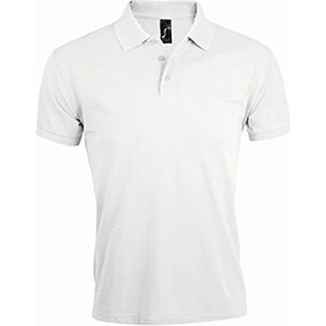 SOLS Heren Prime Pique Poloshirt met korte mouwen (Wit)