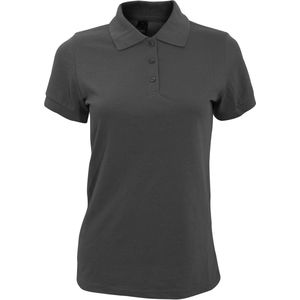 SOLS Dames dames Prime Pique Polo Shirt (Donkergrijs)