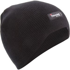 Floso Kinderen/Kinderen Vlakke Thinsulate Thermal Winter Beanie Hat (3M 40g) (7-10 Jahre) (Houtskool)