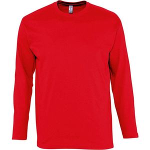 SOLS Heren Monarch T-Shirt met lange mouwen (Rood)