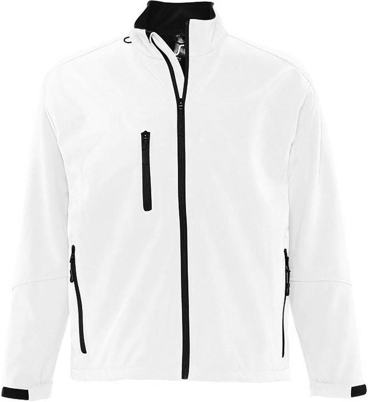 SOLS Heren Relax Soft Shell Jacket (ademend, winddicht en waterbestendig) (Wit)