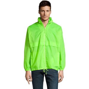 SOLS - Unisex Surf Windbreaker - Neon Groen - Lichtgewicht Jasje