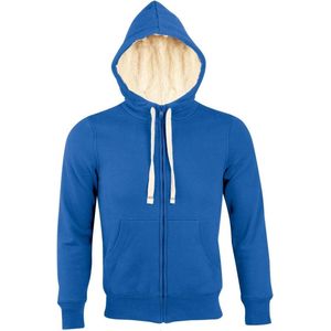 SOLS - Sherpa - Unisex Zip-Up Hooded Sweatshirt - Koningsblauw