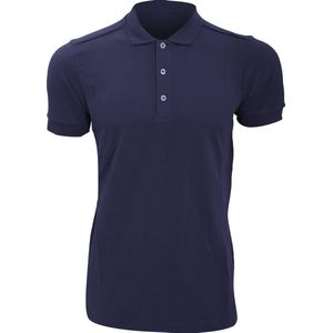 Russell - Korte Mouw Poloshirt - Franse Marine - Slanke Pasvorm - 95% Katoen 5% Lycra