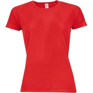 SOLS Dames dames Sportief T-Shirt met korte mouwen (Rood)