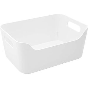 Ikea IKE-103.351.06 opbergbox Variera stapelbare kist in 24x17x10.5cm (BxDxH) met handgrepen hoogglans wit