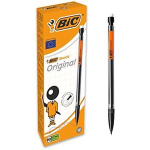 BIC Matic Original vulpotlood 0,7 mm HB, eenvoudig te bedienen, voor school, kantoor of thuis, doos met 12 stuks