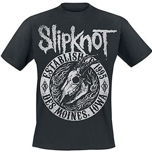 Slipknot Flaming Goat T-shirt zwart XXL - Katoen - Band merch, Bands