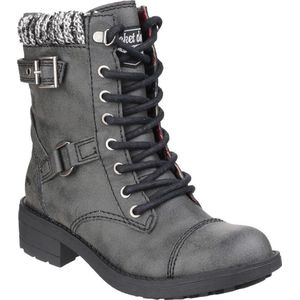 Rocket Dog Womens Ladies Thunder Biker Boots (Black)