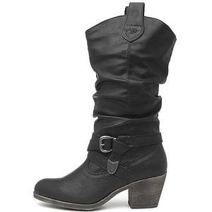 Rocket Dog Womens Ladies Sidestep Mid-Calf Western Boot (Black)