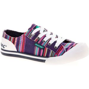 Rocket Dog Jazzin, damessneakers, Aloë Stripe Paars