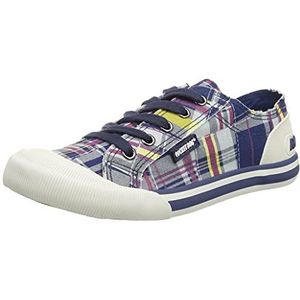 Rocket Dog Jazzin Dames Sneaker,Patchwork Blauw,36 EU