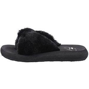 Rocket Dog Slade slippers voor dames, Zwart bont, 40 EU
