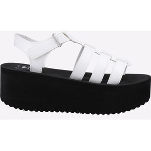 Rocket Dog - Helio - Sandalen - Zwart - Plateauzool met Sleehak van 6 cm