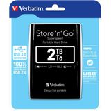 Verbatim Store 'n' Go externe harde schijf 2,05 TB 5400 RPM Micro-USB B 3.2 Gen 1 (3.1 Gen 1) Zwart