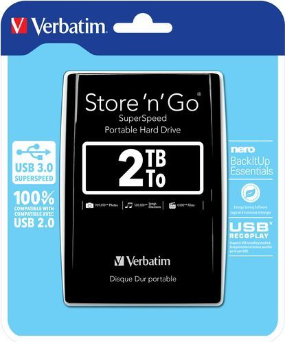 Verbatim Store 'n' Go externe harde schijf 2,05 TB 5400 RPM Micro-USB B 3.2 Gen 1 (3.1 Gen 1) Zwart