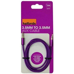 AUX Kabel Halfords 1 meter Purple