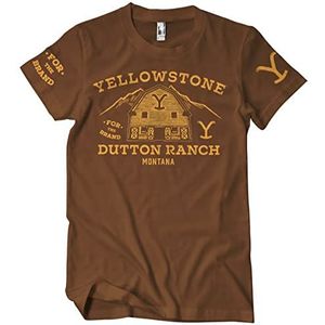 Yellowstone Officieel gelicenseerd Yellowstone Barn Mannen T-shirt (bruin), Xx-Large