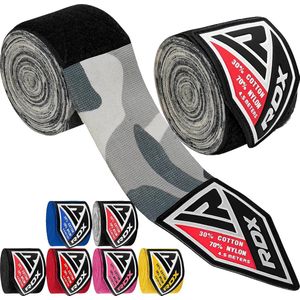 4,5 m professionele boksbandages, boksen, MMA Muay Thai, elastische handbandages met duimlus, lange binnenhandschoenen, katoen, kickboksen, thaiboksen, bokszak, bokszak, bokszak, boksballen, training, handwraps voor heren en dames