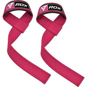 RDX Sports - Roze Lifting Straps - Cadeautje voor haar - Met padding en anti-slip grepen - Krachttraining Accessoires - Deadlift Straps - Powerlifting - Bodybuilding