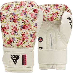 RDX Sports FL6 Bokshandschoenen - Dames - Boxing Gloves - Training - Vechtsporthandschoenen - Boksen - Wit - Bloemen - 8 oz