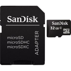 Sandisk MicroSD Kaart 32 GB - Inclusief Fotoadapter