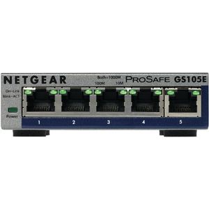 NETGEAR GS105E-200PES netwerk-switch Managed L2/L3 Gigabit Ethernet (10/100/1000) Grijs