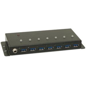 Lindy 43128 interface hub 5000 Mbit/s Zwart