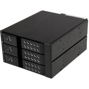 StarTech.com 3-bay Aluminium Trayless Hot Swap Mobile Rack Backplane voor 3,5 inch SAS II/SATA III - 6 Gbps HDD (HSB3SATSASBA)