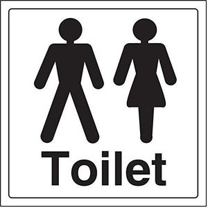 VSafety ""Gents/Ladies Toilet"" bord, vierkant, (Pack van 3)
